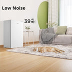 COMFEE' RCD80WH3UK(E) 80L Under Counter Fridge with 4 Star Ice Box, Inverter Compressor, Quiet 39dB, LED Light, Reversible Door, Adjustable Temperature Control, White