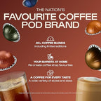 Nespresso Vertuo Up Coffee Pod Machine – One touch, Fast start, Precision brewing, 7 Cup Sizes, Premium Experience, Starter pod Set Included, Ink Black, by Krups - XN9404G0