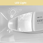 COMFEE' RCD80WH3UK(E) 80L Under Counter Fridge with 4 Star Ice Box, Inverter Compressor, Quiet 39dB, LED Light, Reversible Door, Adjustable Temperature Control, White