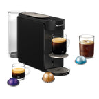 Nespresso Vertuo Up Coffee Pod Machine – One touch, Fast start, Precision brewing, 7 Cup Sizes, Premium Experience, Starter pod Set Included, Ink Black, by Krups - XN9404G0