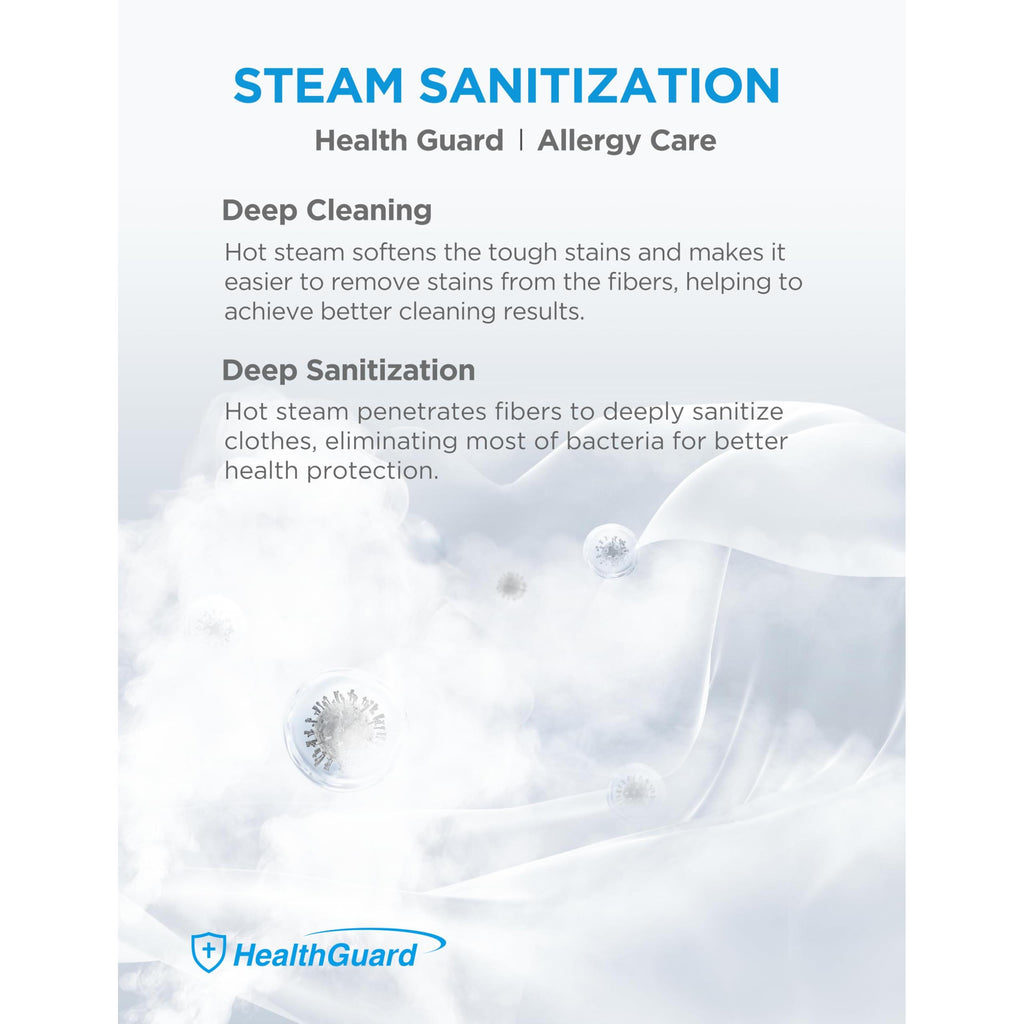 Midea Freestanding 8 KG Front Load Washing Machine Slim,A-10% Class,Steam Wash,Turbo Quick Wash,Durable Inverter BLDC,1400 RPM,White-MF110W80BA10/W-UK