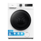 Midea Freestanding 8 KG Front Load Washing Machine Slim,A-10% Class,Steam Wash,Turbo Quick Wash,Durable Inverter BLDC,1400 RPM,White-MF110W80BA10/W-UK