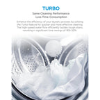 Midea Freestanding 8 KG Front Load Washing Machine Slim,A-10% Class,Steam Wash,Turbo Quick Wash,Durable Inverter BLDC,1400 RPM,White-MF110W80BA10/W-UK