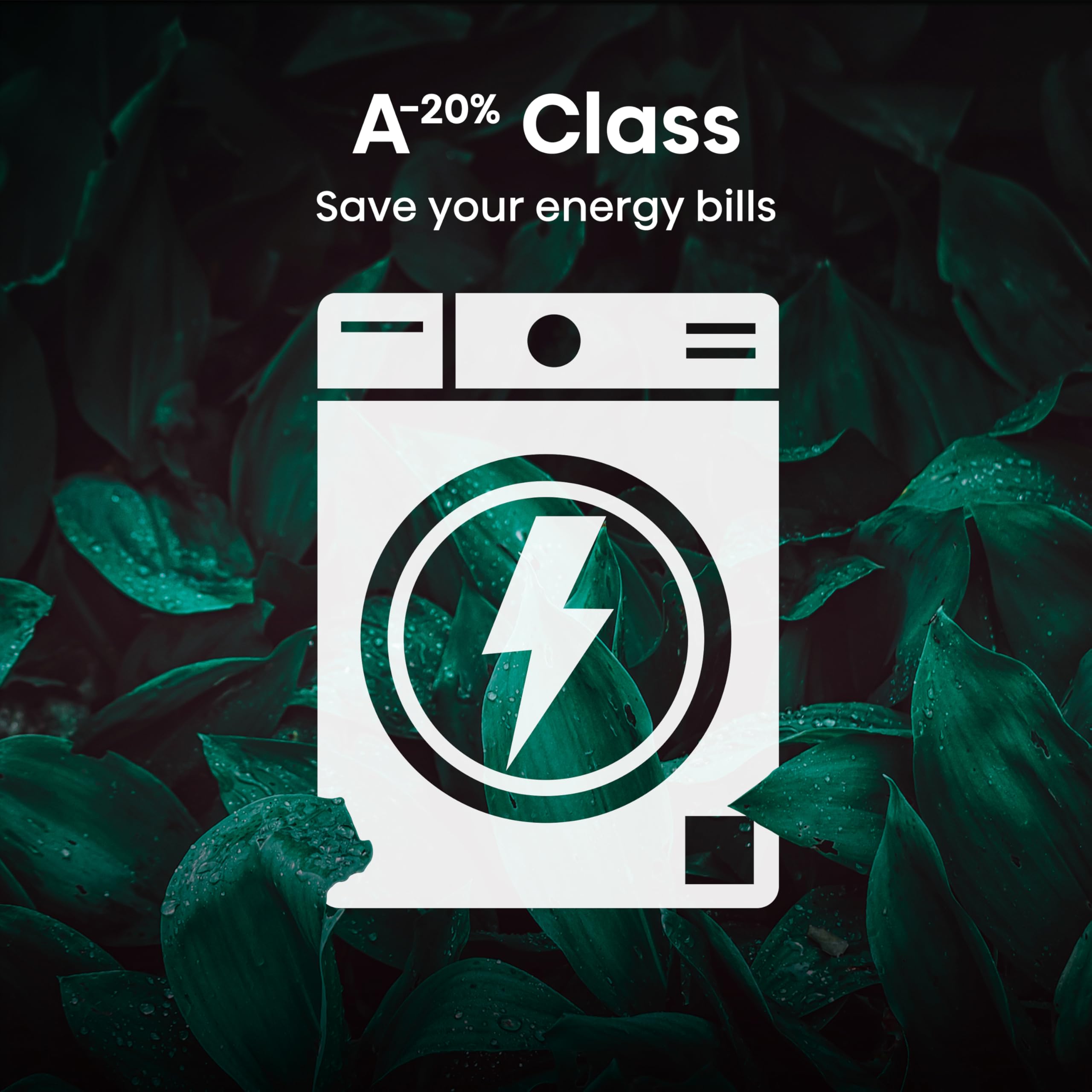 Hisense 1Q Series WF1Q8041BW Freestanding 8 KG Front Load Washing Durable Inverter Machine, Steam Wash, Quick Wash, 15 Washing Programs 1400 RPM White - Energy Rating A