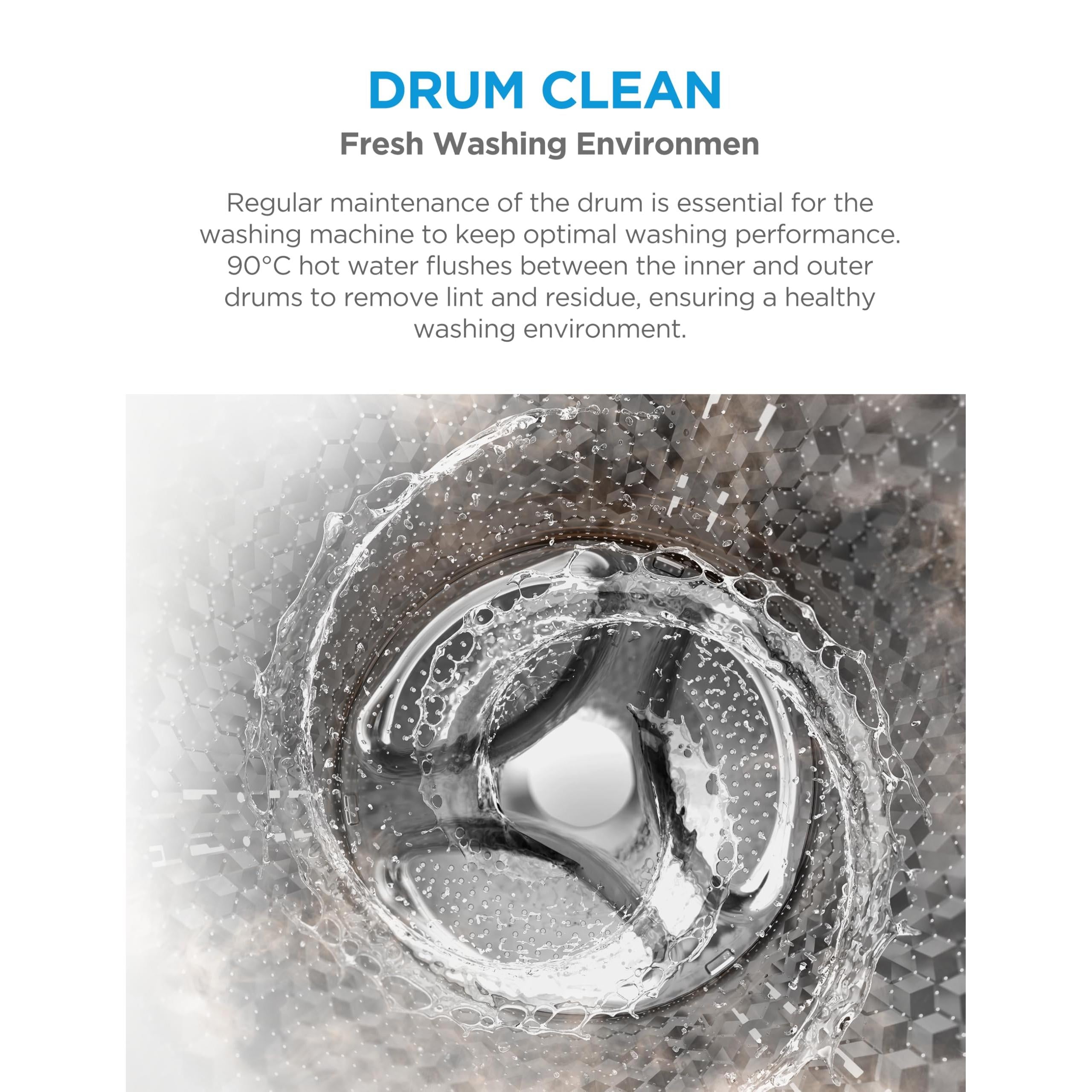 Midea Freestanding 8 KG Front Load Washing Machine Slim,A-10% Class,Steam Wash,Turbo Quick Wash,Durable Inverter BLDC,1400 RPM,White-MF110W80BA10/W-UK