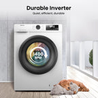 Hisense 1Q Series WF1Q8041BW Freestanding 8 KG Front Load Washing Durable Inverter Machine, Steam Wash, Quick Wash, 15 Washing Programs 1400 RPM White - Energy Rating A