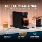 Nespresso Vertuo Up Coffee Pod Machine – One touch, Fast start, Precision brewing, 7 Cup Sizes, Premium Experience, Starter pod Set Included, Ink Black, by Krups - XN9404G0